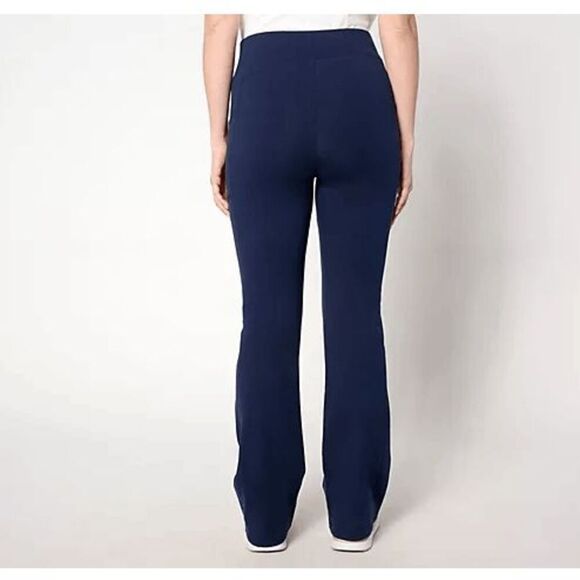 Denim & Co Active Womens XLP Duo Stretch Lightly Boot Pant Pockets Black NWOT) - Picture 3 of 5